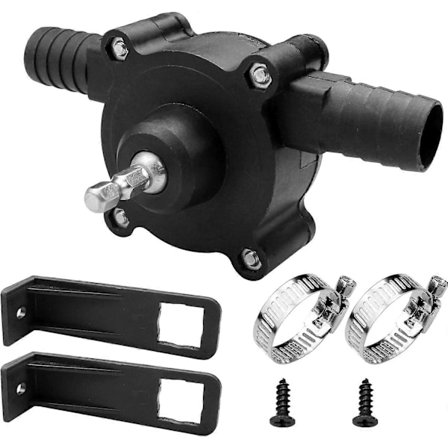 Handpump Miniatyr Portabel Elektrisk Handpump Portabel Självsugande Elektrisk Borrmaskinspump med Två Anslutningar för Akvarium Damm Fontän Trädgård