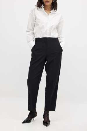 NA-KD - Tapered High Waist Suit Pants - Kontorklær - Svart - EU 32