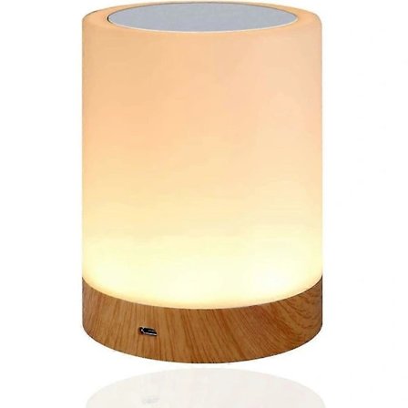 LED Bedside Lamp, Dimmable Atmosphere Table Lamp For Bedroom Living Room, 16 Colors Portable Night Light With Warm White Light