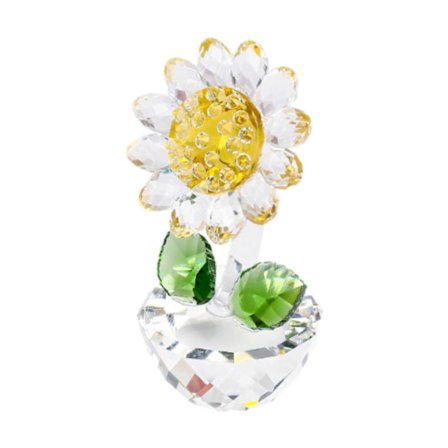 Glas Solsikke Figur Lille Solsikke Ornament til Valentinsdag Kontor gul[HK]