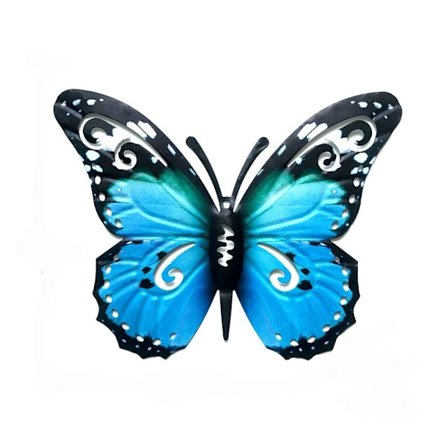 Sommerfugl Veggdekorasjon Henge Skulptur BLÅ