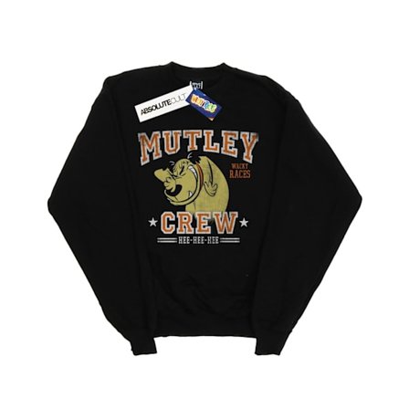 Wacky Races Dam/Kvinnor Mutley Crew Sweatshirt S Svart