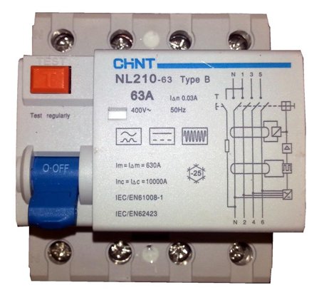 Cenika Chint Type B-jordfeilbryter for elbil 4P 63A 30mA