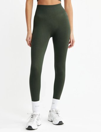 Drop of Mindfulness Signature Seamless Tights - Khaki green - M