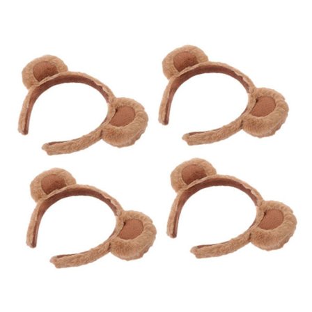 Bjørneøre Hårbøjler, Bjørneører, Hårbøjle til Piger, Hårbøjle til Ansigtsvask, Stof, Brun