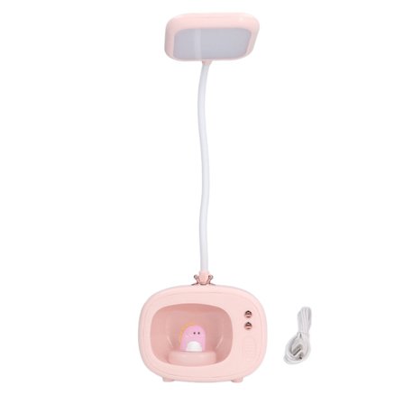 Justerbar bordlampe med blød belysning, sød form, USB-genopladelig, lille, bærbar, farveskiftende nattelys til hjemmet