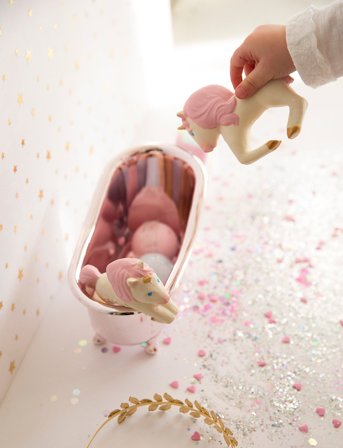 OLI & CAROL Teether, Bracelet Stacy The Unicorn - White - 10.1X2.3X7.1CM