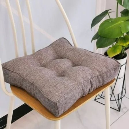 TS Puutarhatyynyt, paksu 10 cm, pehmeää puuvillaa, 40 x 40 cm, toimistoon, ruokailutilaan, kotiin (40 x 40 x 10 cm, harmaa)