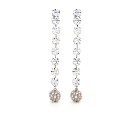Alessandra Rich, Earrings Grijs, Dames, Maat:ONE Size