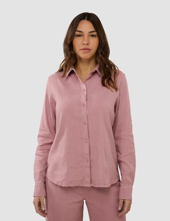 Shaping New Tomorrow - Dame - Linen Shirt - Dusty Cerise - Størrelse M