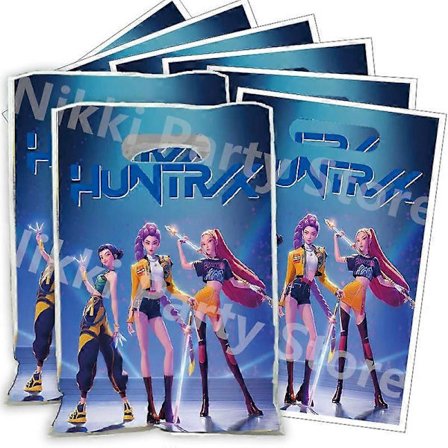 Kpop Demon Hunters -juhlapussit - Muoviset lahjapussit karkkeja, vauvakutsuja ja tyttöjen syntymäpäiväkoristeita varten