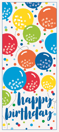 Dørplakat balloner Happy Birthday