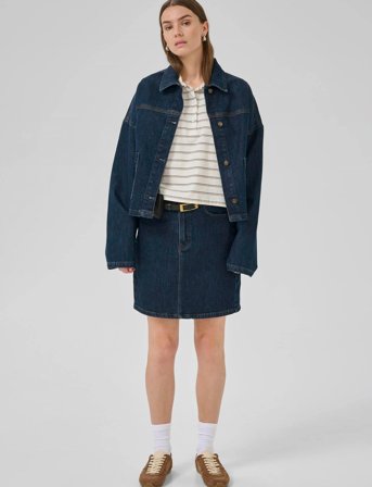 My Essential Wardrobe Mwcady 139 Mid Skirt - Blue - 34