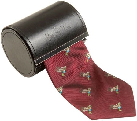 Alan Paine Silk Tie Duck Bordeaux
