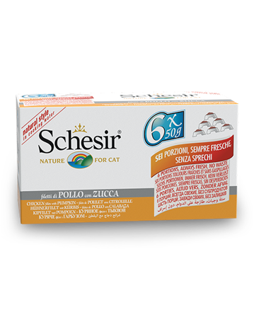 Schesir Multipack Lattina Filetti Di Pollo Con Zucca Cibo Umido