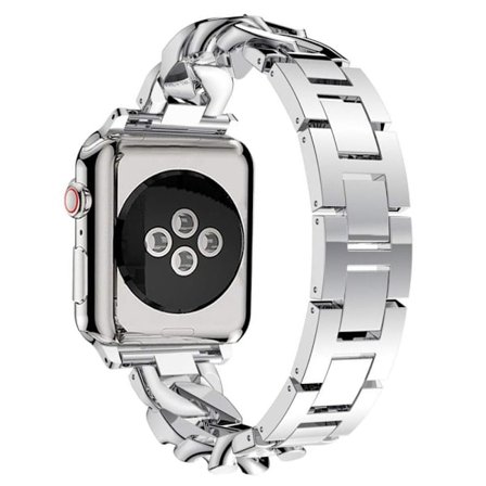 Apple Watch Series 49 mm - 45 mm - 44 mm - 42 mm klockarmband i metall - Silver