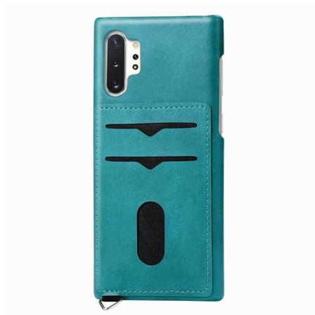 Samsung Galaxy Note10+ - Skal med Korthållare Havsgrön