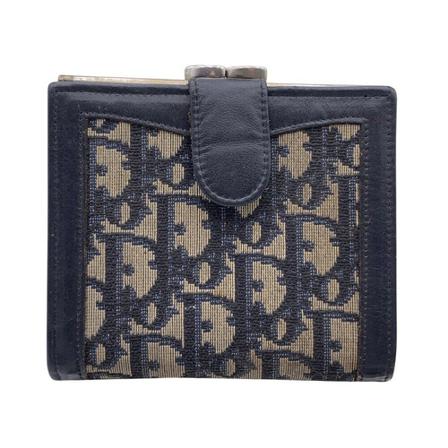 Dior Vintage, Pre-owned Wallets & Cardholders Blauw, Dames, Maat:ONE Size