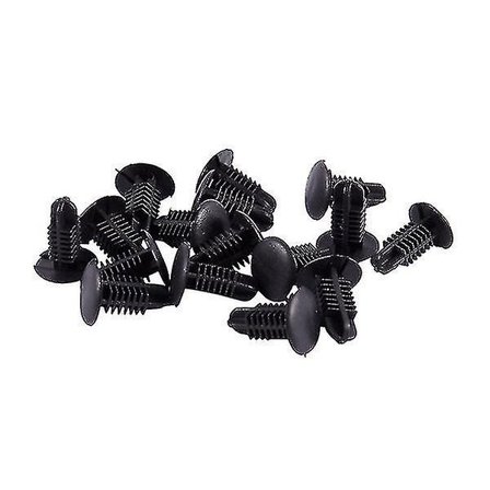 16 stk. plastnagler klips 4mm x 5mm x 15mm svart