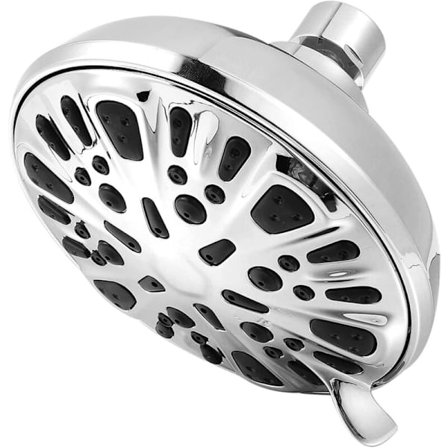Brusehoved - 4,5 tommer brusehoved - 9 sprayindstillinger - Brusehoveder til badeværelse (42 dyser)