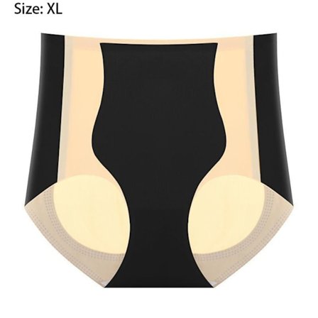 Hofteløftende Farge Panel Truse Ice Silk Shaping Briefs SVART XL