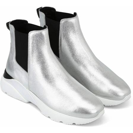 Hogan, chelsea ankle boots in leather Szary, Kobieta, Rozmiar: 38 EU