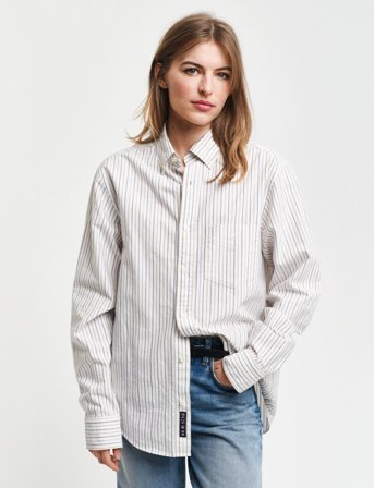 GANT Reg Oxford Stripe Shirt - M