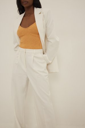 NA-KD - Singlet med koppedetaljer - Singleter - Oransje - EU 50