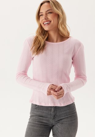 VERO MODA Vmlisa Pointelle Ls Top Klær