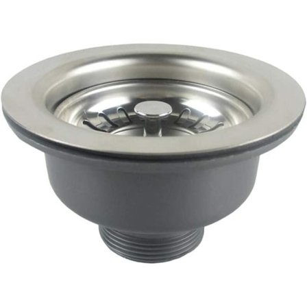 Diskhoavlopp utan överfyllning rostfritt korg ø 110 mm 1½", rostfritt stål + ABS avlopp + korg