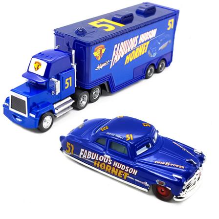 Biler Film Mcqueen & The King & Chick Hicks & Mack Lastbil Onkel Diecast Køretøjslegetøjssæt Style L