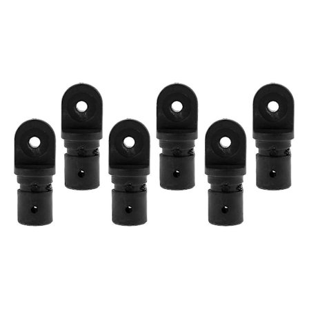 Båds Top Counter Top Cap, Yacht Båds Markise Skydekap Indre Stik Type Fastgørelse Endekap (sort) (6 stk)