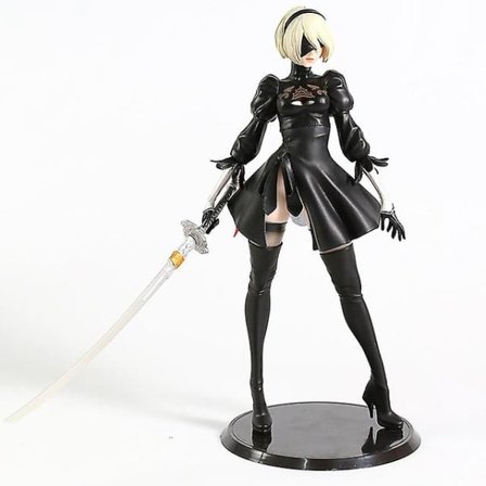 27,5 cm Nier Automata 2B Yorha No.2 Type B Pieni Miekka PVC Toimintahahmo Keräilymalli Aikuisille Keräilylelu - Laatikossa