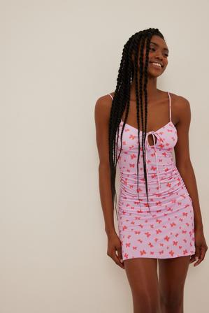 Misslisibell x NA-KD Robe mini à fronces - Collections des influenceuses - Multicolore - EU 46