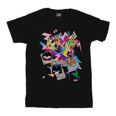 DC Comics Boys Teen Titans Go 80-talsikoner T-shirt 12-13 år Svart