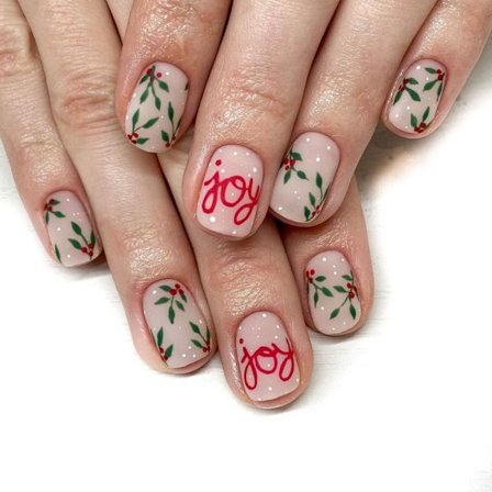 French Fake Nails Christmas False Nail 1 1