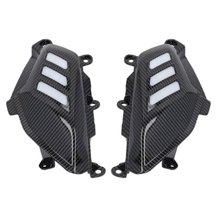 1 par motorcykel bakre sidoskydd kåpa LED-ljus kolfiberstil ersättning NMAX155 2016 2019