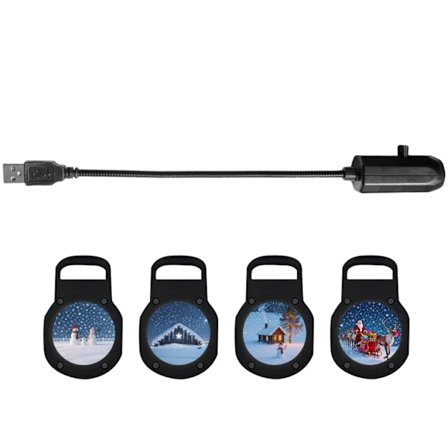 Kreativ USB Juldekoration Projektorlampa För Vägg Tak