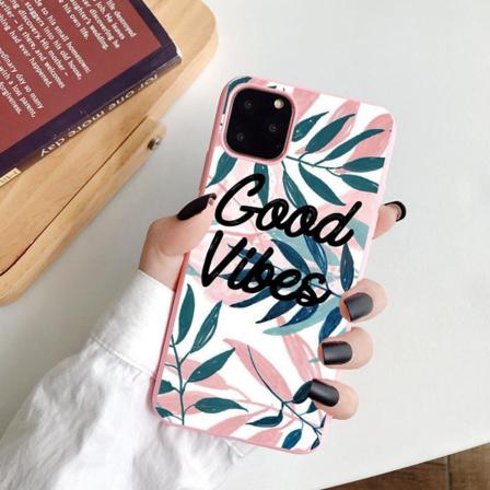 Iphone 13 & 12 Pro Max Mini Skal Tropiskt Good Vibes Pink One Size