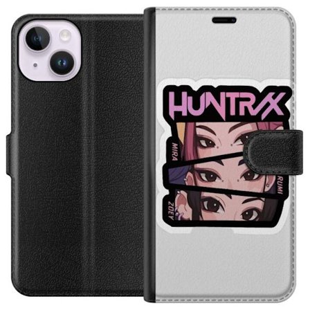 Yhteensopiva Lompakkokotelo Apple iPhone 14 K-pop-inspiroitunut futuristinen tyttöryhmä neonvaloissa ja kosminen sci-fi-kohtaus