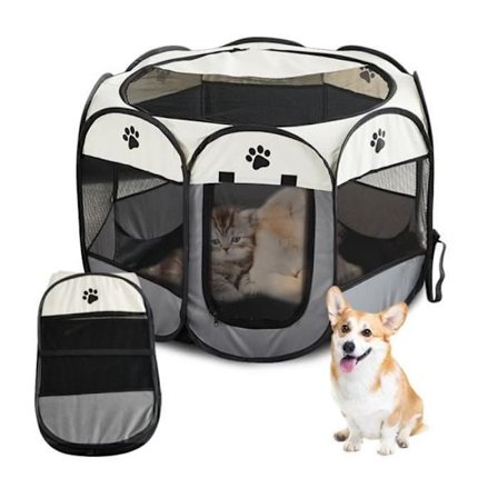 Hvalpelegegård, vandtæt Oxford-stof hundelegegård, udendørs kæledyrsindhegning, sammenklappelig hundegård, hegn