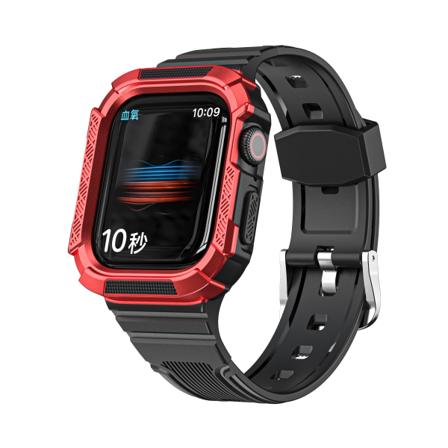 Silikonrem För Apple Watch Ultra 49mm 8 7 45mm 41mm Anti-fall skydd Smart watch För iwatch 6 5 4 SE 44mm 42mm 40mm Black-3 For 42mm 44mm 45mm