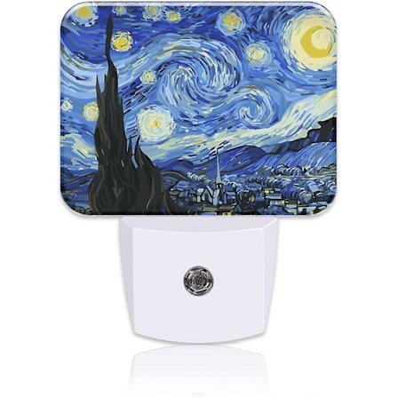 Tähtitaivas abstrakti maalaus pistoke yövalot, Tähtitaivas yövalo pistoke (FMY)