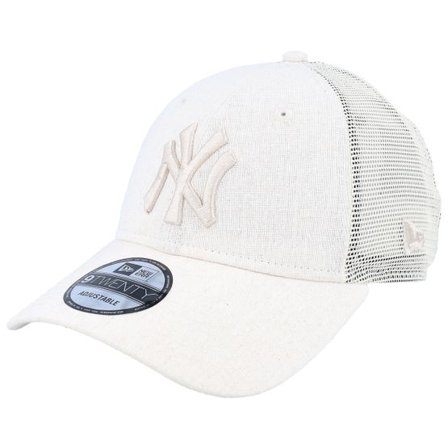 New Era - MLB Beige trucker Keps - New York Yankees Linen 9TWENTY Stone Trucker @ Hatstore