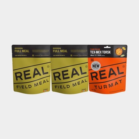 Großpackung Gefriergetrocknetes Essen / Trekkingnahrung Real Turmat & Real Full Meal Tex-Mex-Paket, 3-Pack, 1640 g - Camping