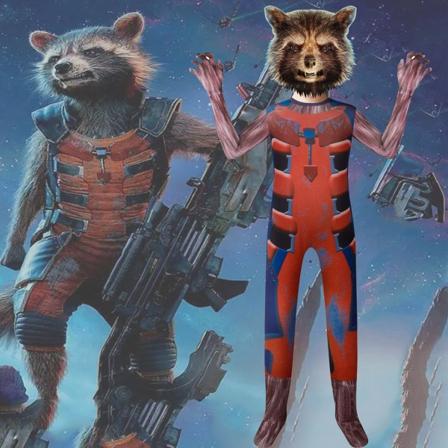 2022 Stage Raccoon Guardians of the Galaxy Halloween cosplay kostym och prestanda 160cm