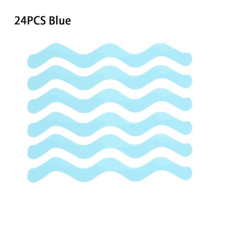 24ST Anti-Slip Strips Bath Safety Strips BLÅ S-SHAPED
