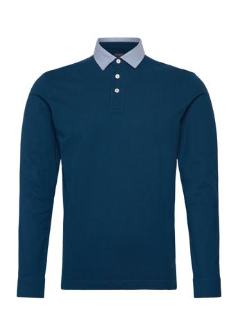 Woven Collar Ls Blue Hackett London