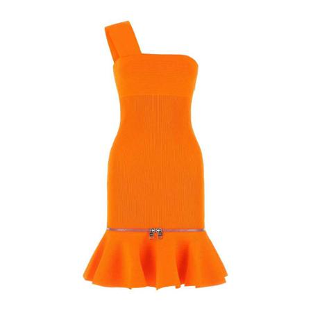 Alexander McQueen, Short Dresses Oranje, Dames, Maat:M