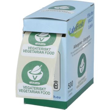 Etikett Vegetarisk 30x30mm